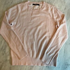 Quince Pale Pink 100% Cashmere Crew Neck Sweater